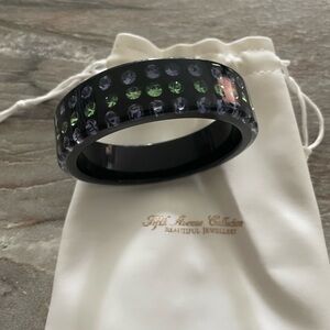 Elegant Black Bracelet with Multicolor Accents